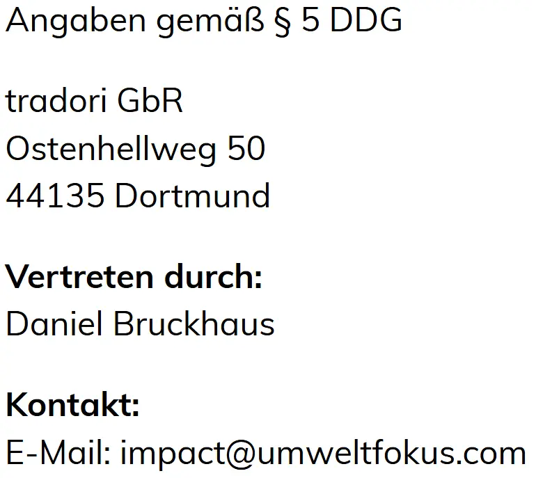 Impressum von umweltfokus.com