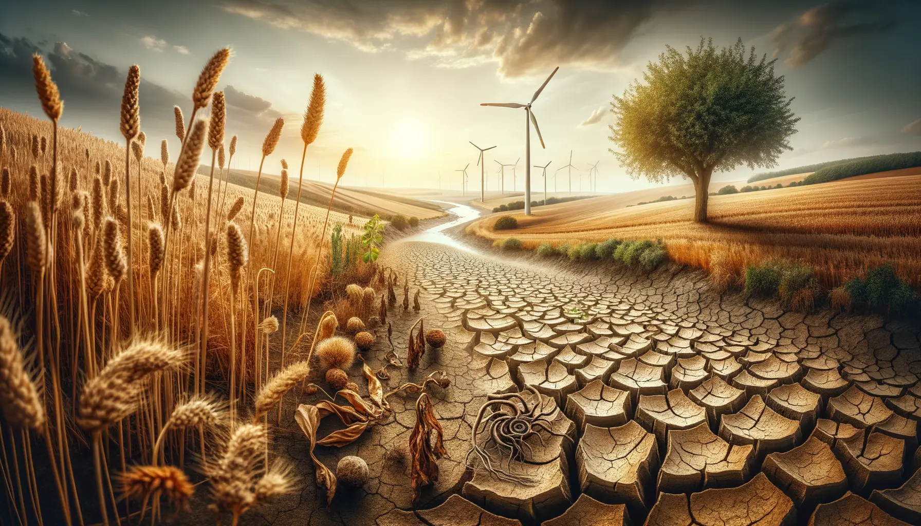 Klima im Wandel Dürre vertrocknete Pflanzen Deutschland